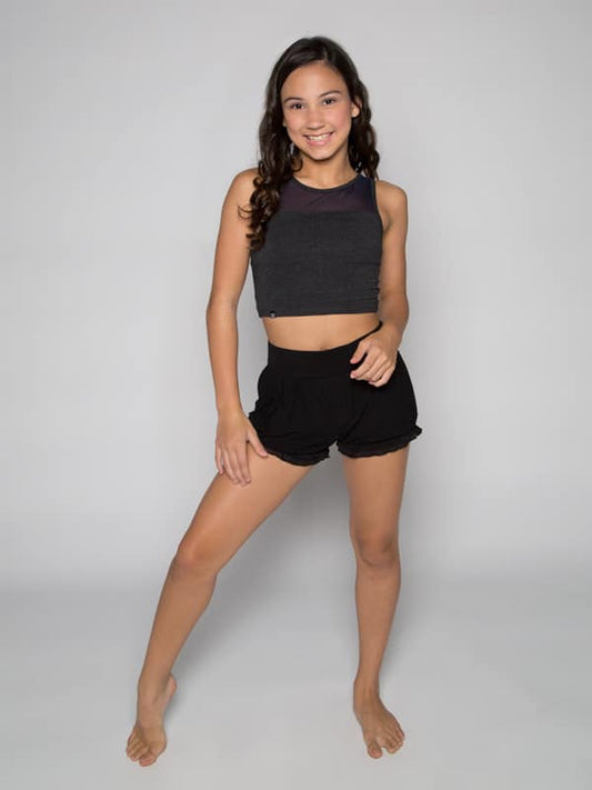 Stretchy Mesh Youth Top, Slate