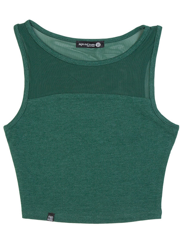 Stretchy Mesh Youth Top, Spruce Green