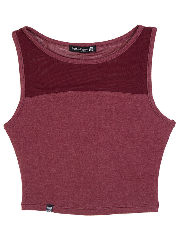 Stretchy Mesh Youth Top, Canyon Rose