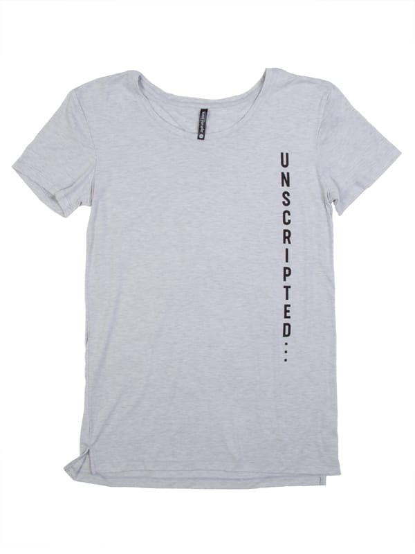 Kayla Unscripted Long Tie Tee