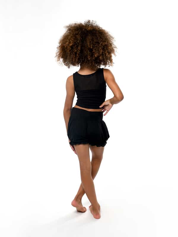 Stretchy Mesh Itty Bitty Top, Black