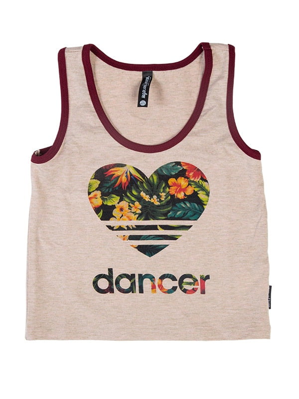 Heart Dancer Floral Itty Bitty Rebel Tank