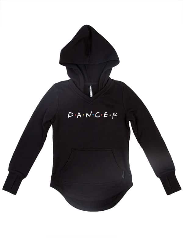 Friends Dancer - Youth 365 French Terry Hoodie, Black