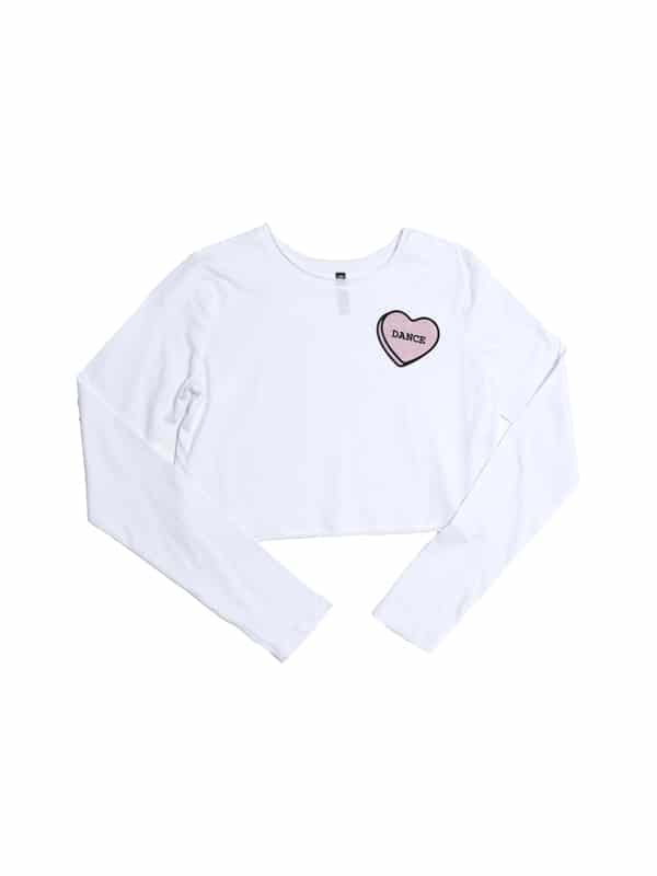 Dance Heart Crop Long Sleeve Tee
