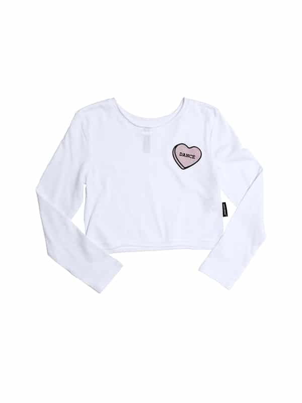 Dance Heart Itty Bitty Crop Long Sleeve Tee