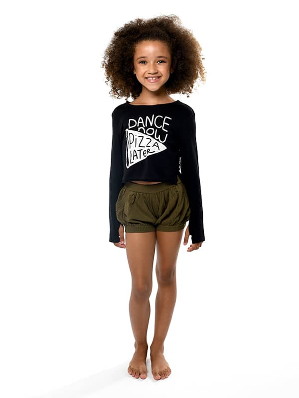 Dance Now Itty Bitty Crop Long Sleeve Tee