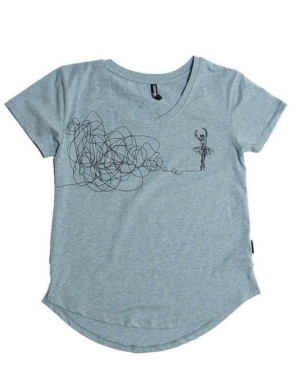 Sketch Ballerina Epic Tee, Blue