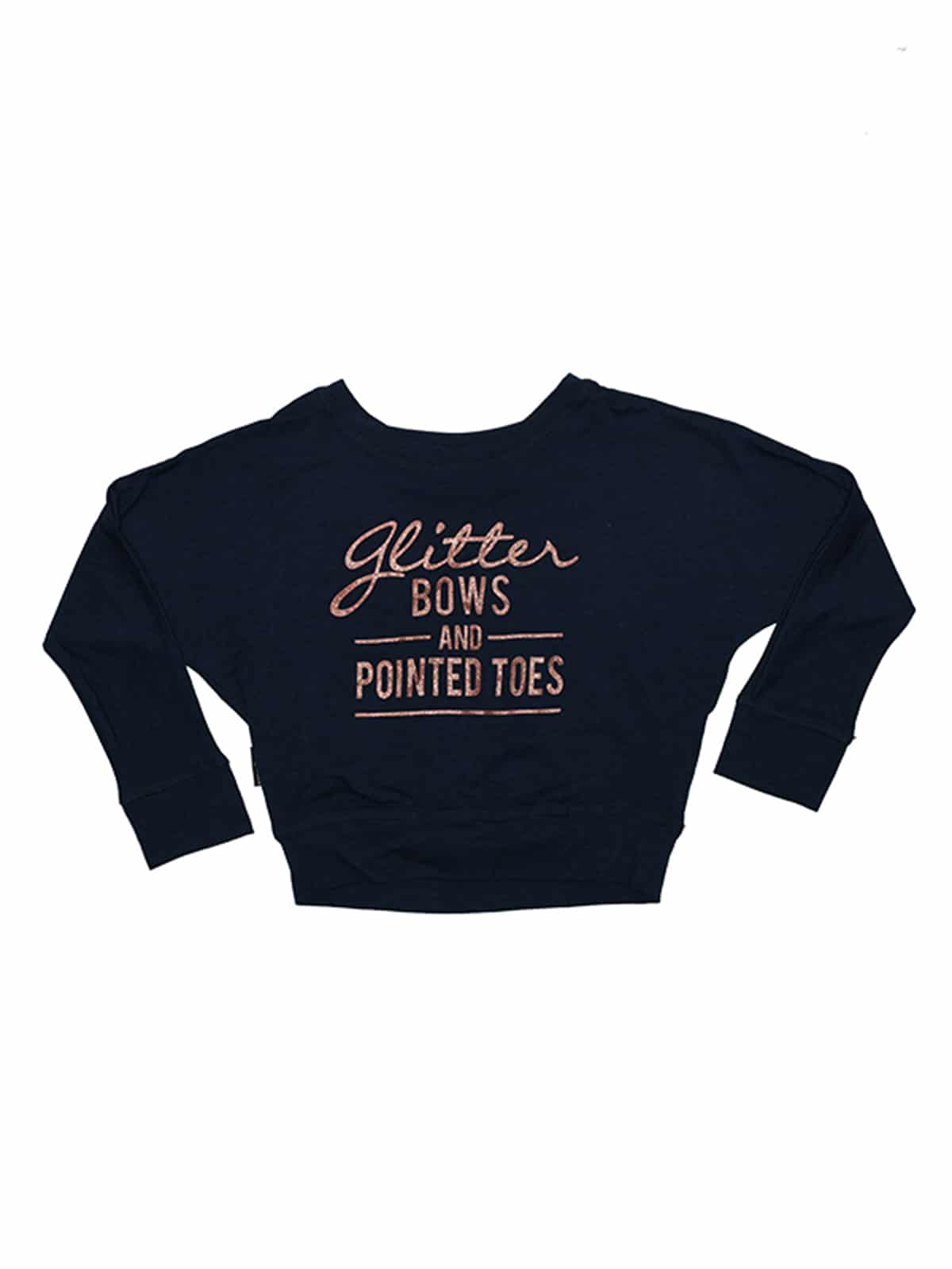 Glitter Bows Itty Bitty Slouchy Raglan