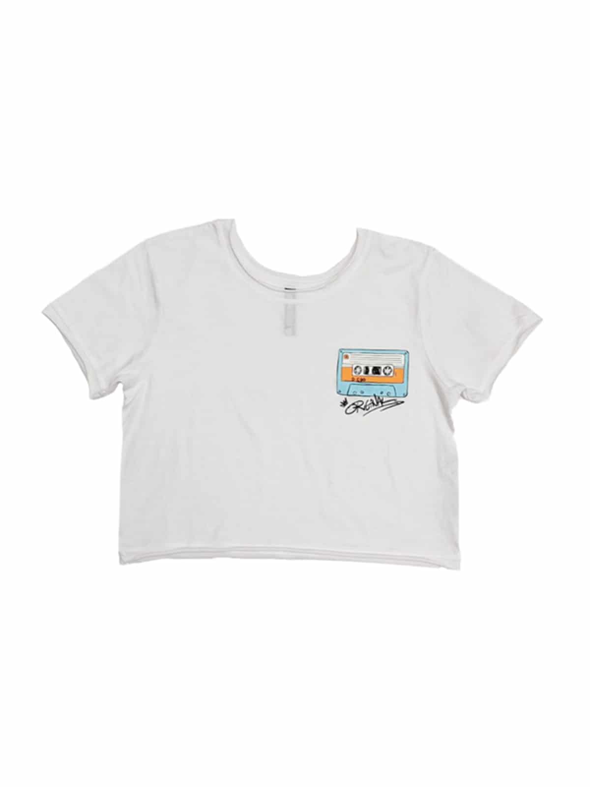 Kayla Cassette Youth Crop Tee