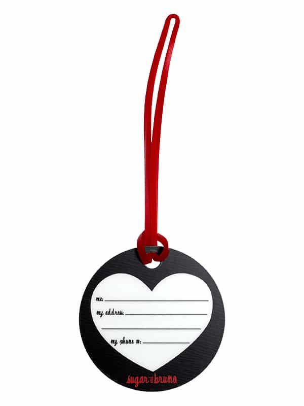 Luggage Tag “I Heart Boys Who Dance” by Sugar and Bruno Apparel