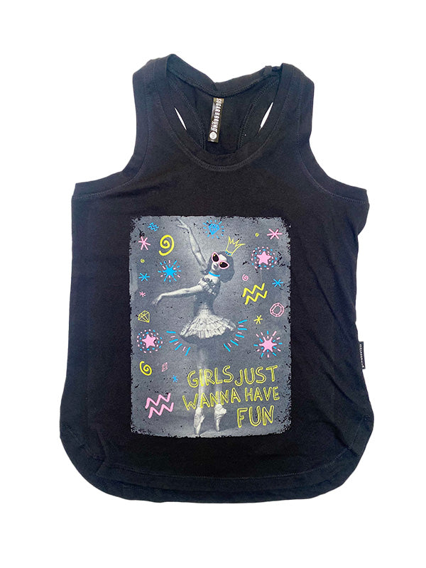 Girls Just Wanna Youth Racerback Tank