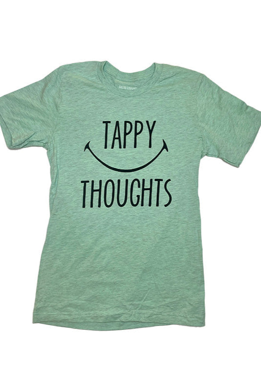 Tappy Thoughts Boyfriend Tee, Mint