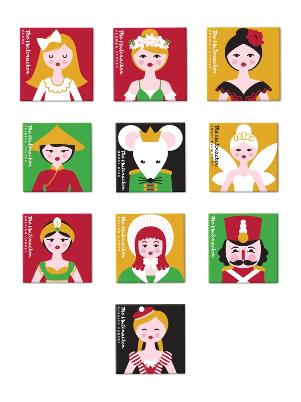 Nutcracker Magnet Set