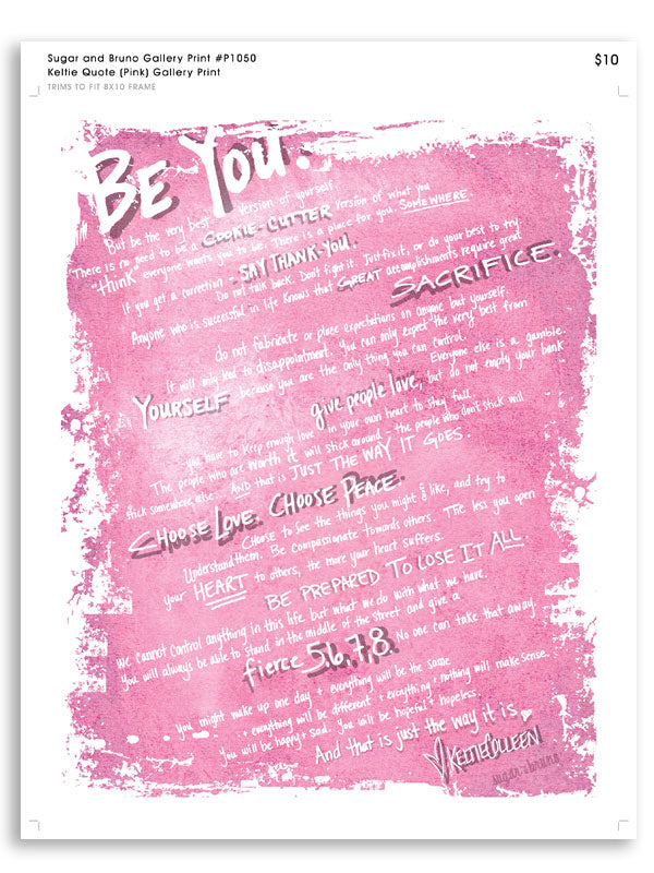 Keltie Quote (Pink) Gallery Print