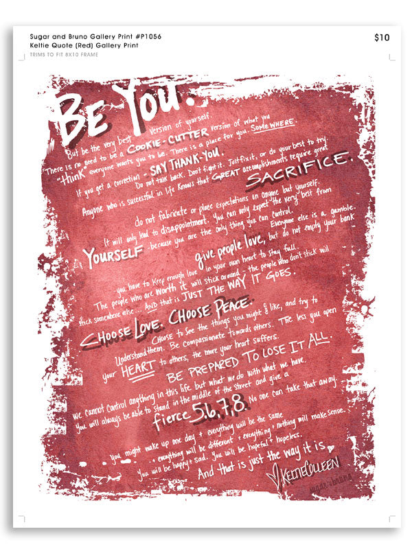 Keltie Quote (Red) Gallery Print