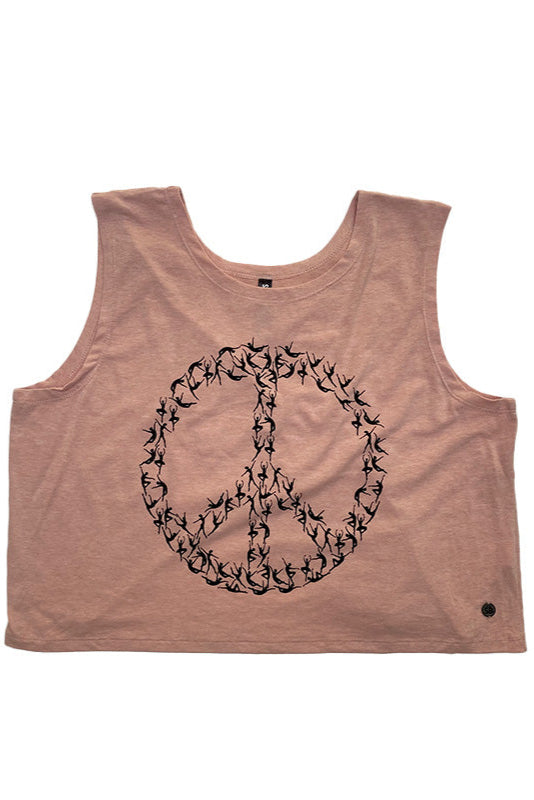 Peace Sign Rose Curtain Call Top