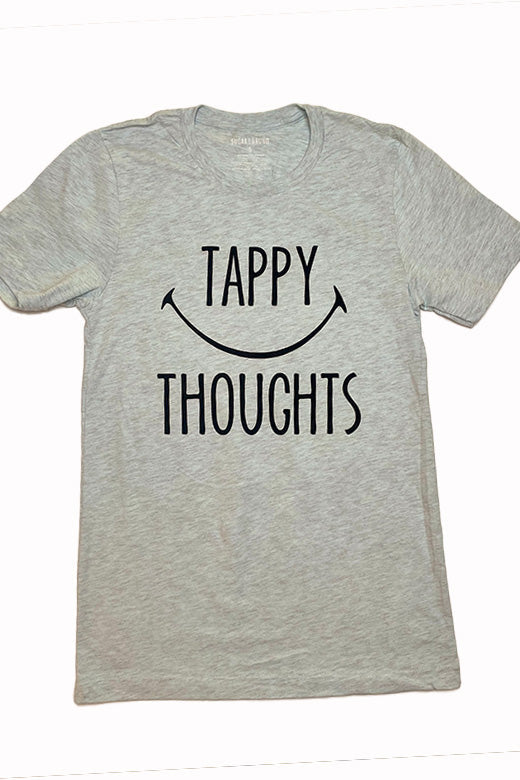 Tappy Thoughts Boyfriend Tee, Ice Blue