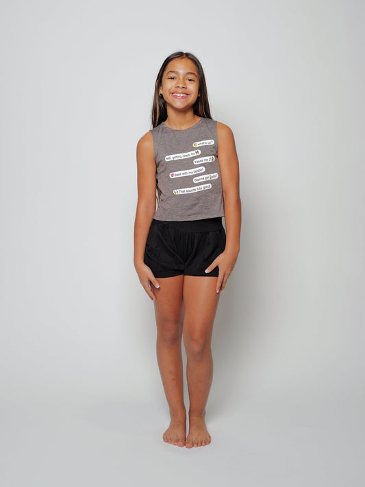 Talk Bubble Emoji Youth Curtain Call Top