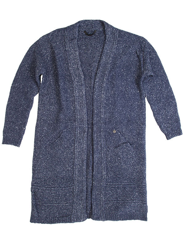 Blue Cardigan: The Sophia Sweater in Denim Blue by Sugar and Bruno Apparel in Indianapolis, IN