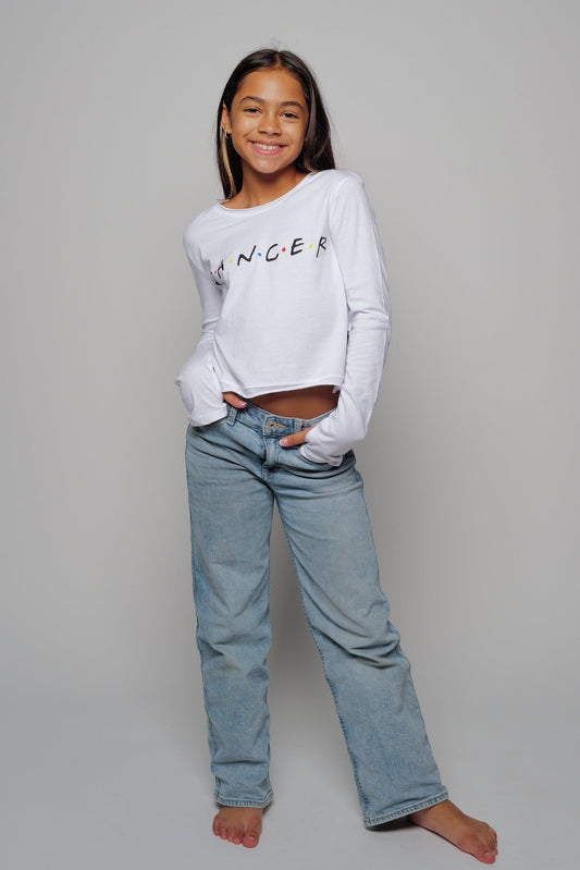 Friends Dancer Youth Long Sleeve Crop Tee