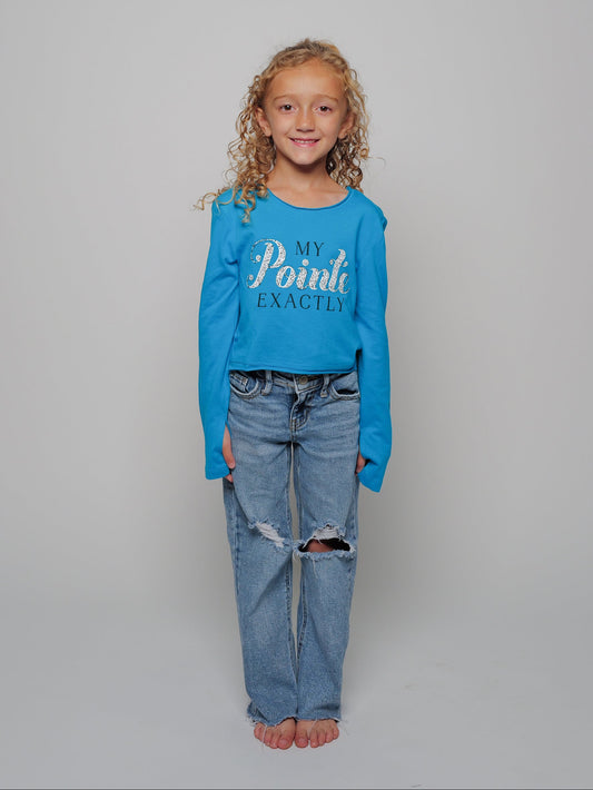 My Pointe Exactly  Itty Bitty Long Sleeve Crop