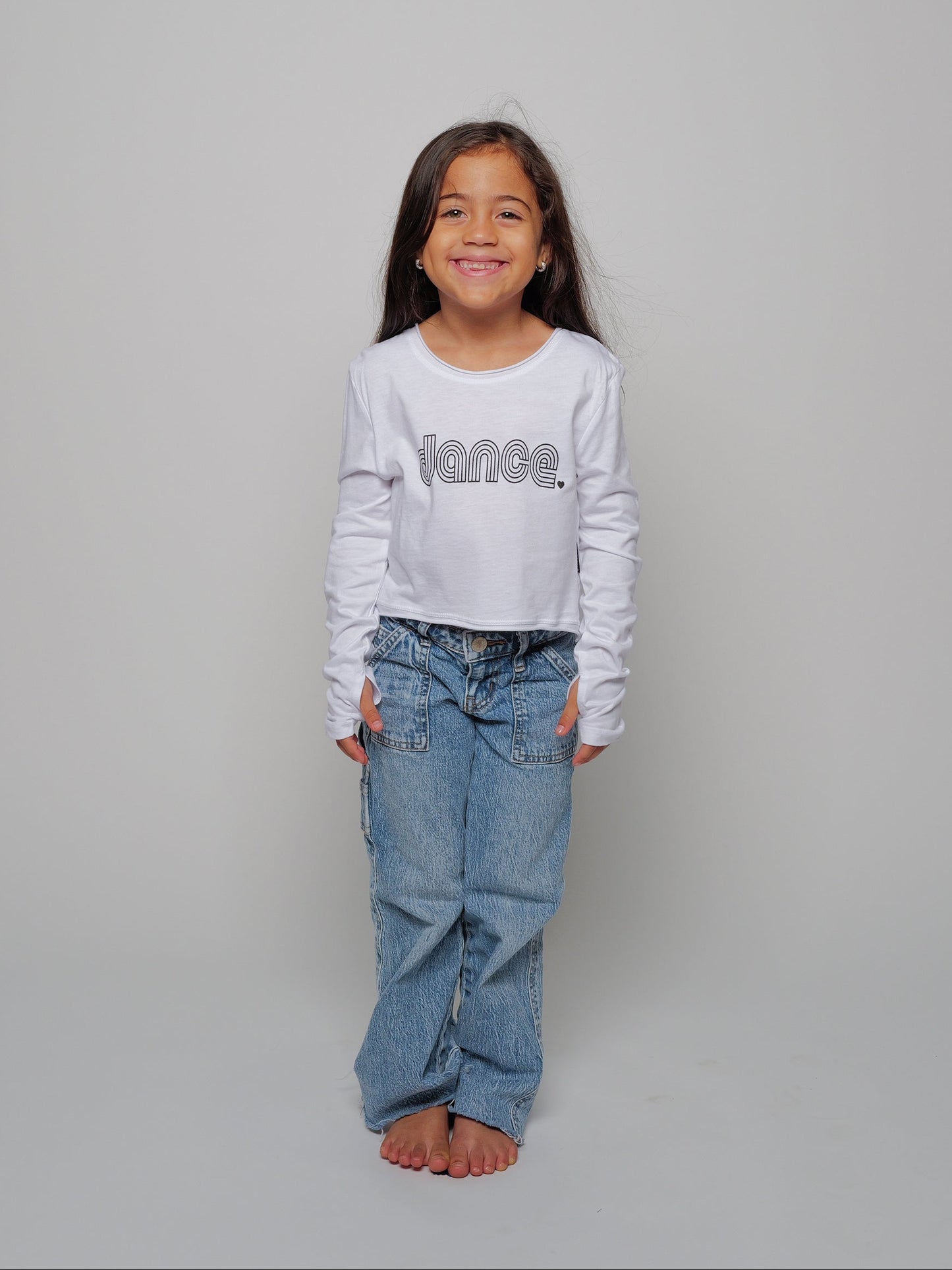 Groovy Dance Itty Bitty Long Sleeve Crop