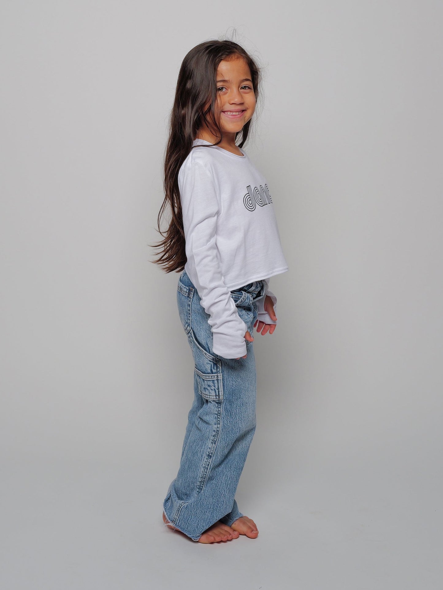 Groovy Dance Itty Bitty Long Sleeve Crop