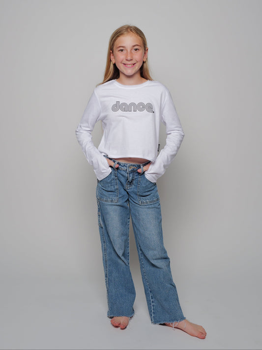 Groovy Dance Youth Long Sleeve Crop