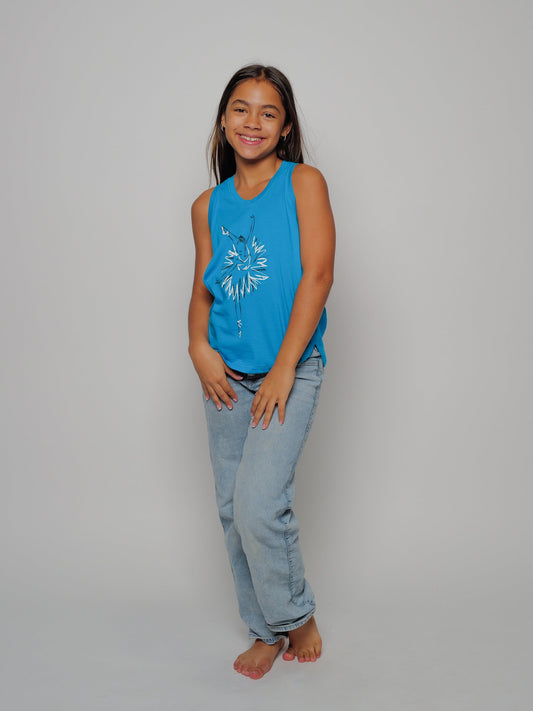 Chalk Ballerina Youth Racerback Tank