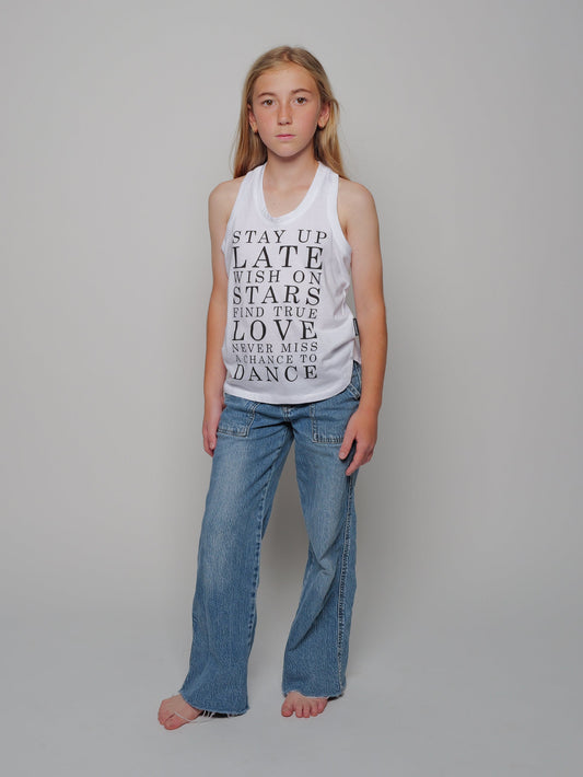 Stay Up Late Youth Racerback Tank
