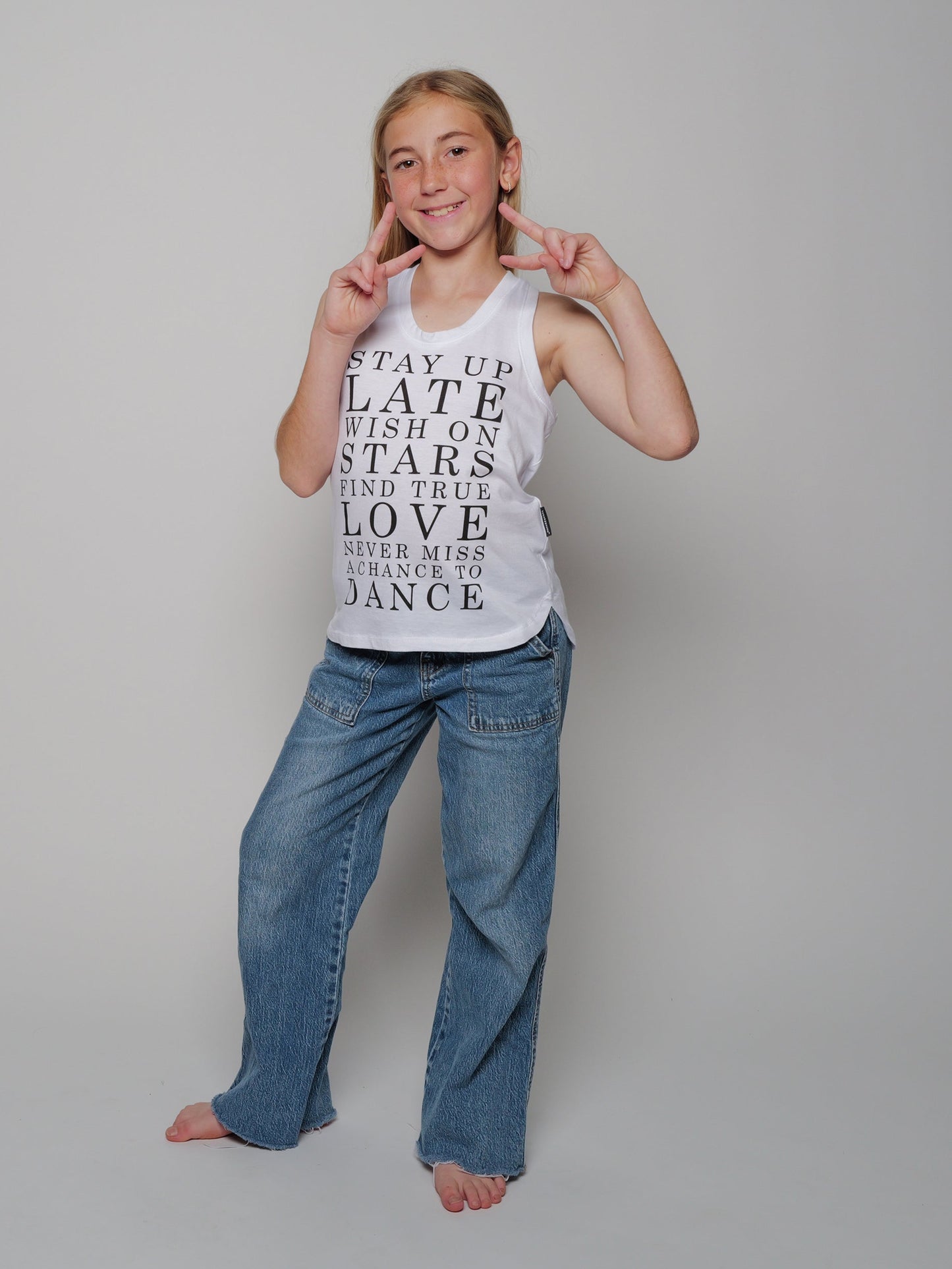 Stay Up Late Youth Racerback Tank
