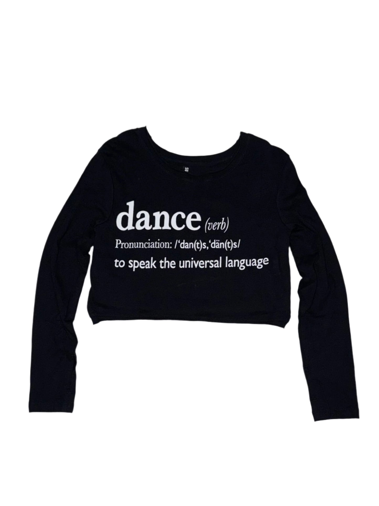 Dance Defined Itty Bitty Long Sleeve Crop