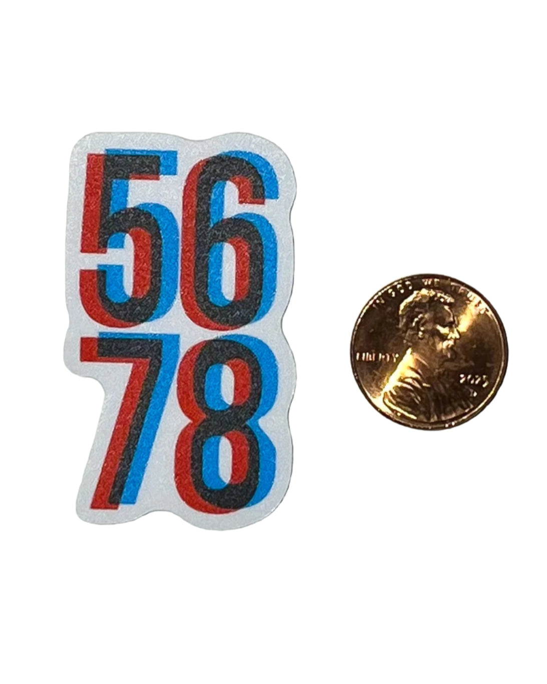 3D 5678 water bottle sticker