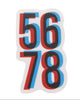3D 5678 water bottle sticker