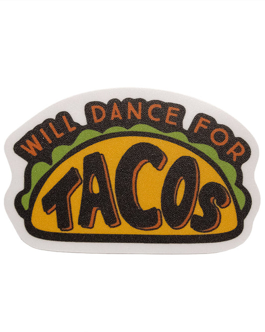 Dance For Tacos water bottle sticker