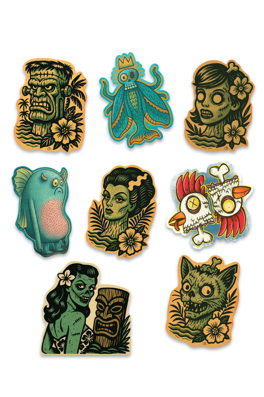 Tiki Treasures - Wil - Vinyl Sticker Set