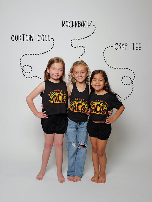 Dance For Tacos Itty Bitty Crop Tee