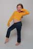 Crop Long Sleeve Tee, Sunflower