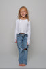 Crop Long Sleeve Tee, White