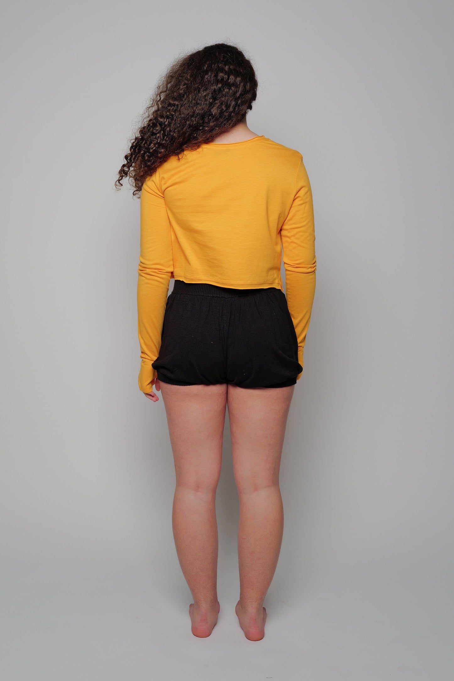 Crop Long Sleeve Tee, Sunflower