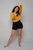 Crop Long Sleeve Tee, Sunflower