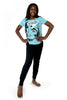 All She Wanted Upscale Tee, Aqua