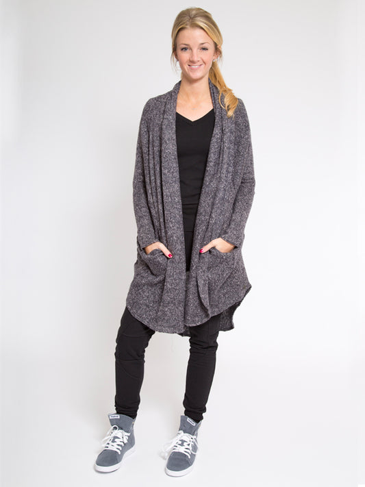 Charcoal Sweater: The Stella Sweater in Charcoal by Sugar and Bruno Apparel in Indianapolis, IN