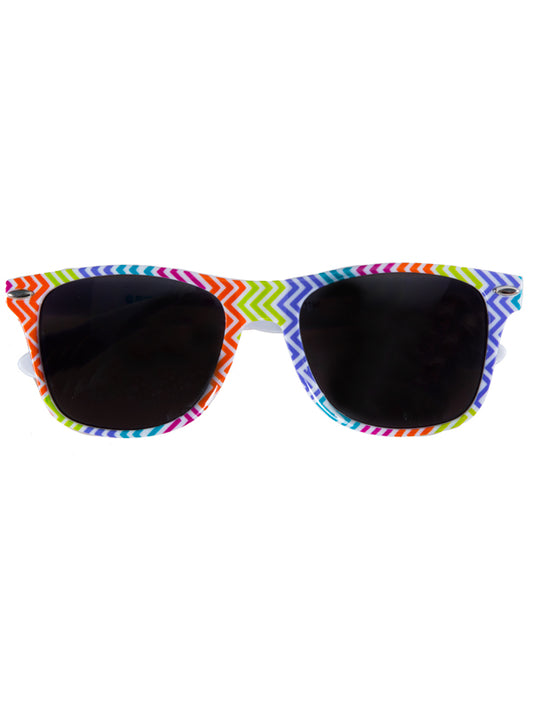 Chevron Sunglasses with Black Lenses