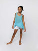 Youth Tiny Pocket Tank, Aqua