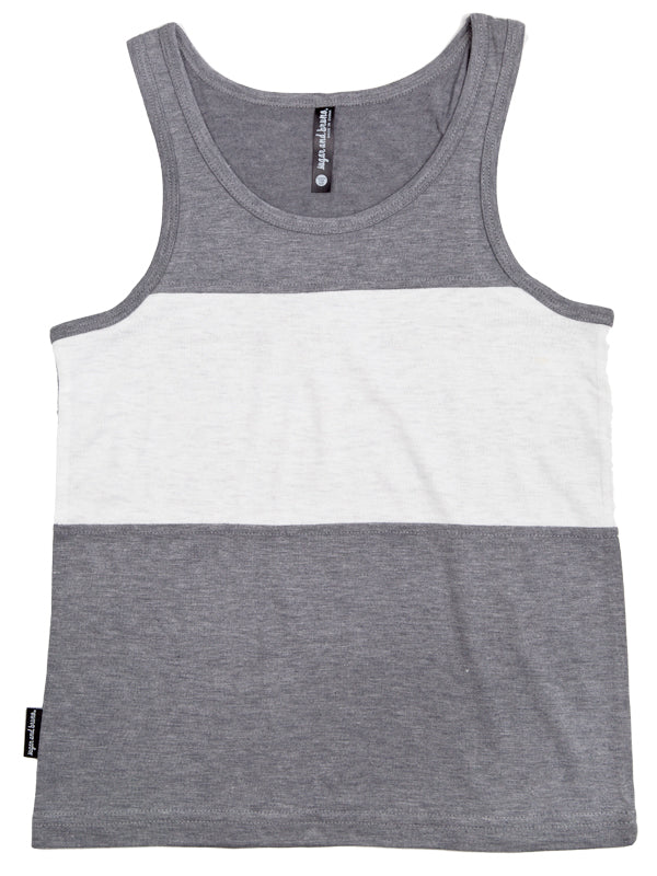 Summer Tank Youth, Gray/White