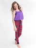 Adjustable Chiffon Ruffle Youth Top, Purple