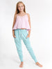 Adjustable Chiffon Ruffle Youth Top, Light Pink