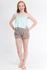 Adjustable Chiffon Ruffle Top, Mint