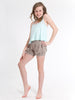 Adjustable Chiffon Ruffle Youth Top, Mint